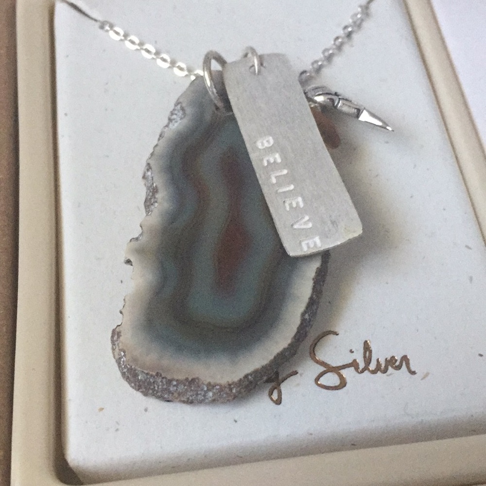 Boho style stone necklace